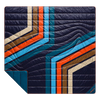 Original Puffy Blanket - Midnight Retro Stripes