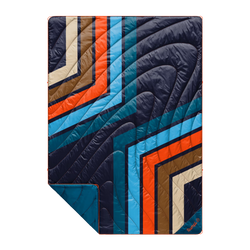 Original Puffy Blanket - Midnight Retro Stripes