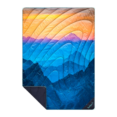 Original Puffy Blanket - Misty Peaks Mountainscape