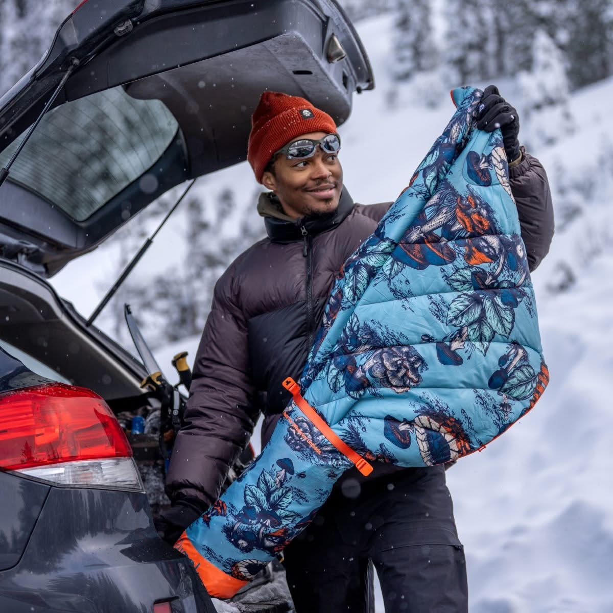 Rumpl Original Puffy Blanket - Magic Mushrooms Original Puffy Blanket - Magic Mushrooms | Rumpl Blankets For Everywhere Printed Original