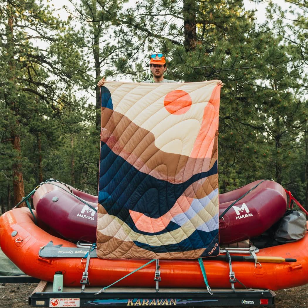 Rumpl Original Puffy Blanket - Valley Dawn Original Puffy Blanket - Valley Dawn | Rumpl Blankets For Everywhere Printed Original