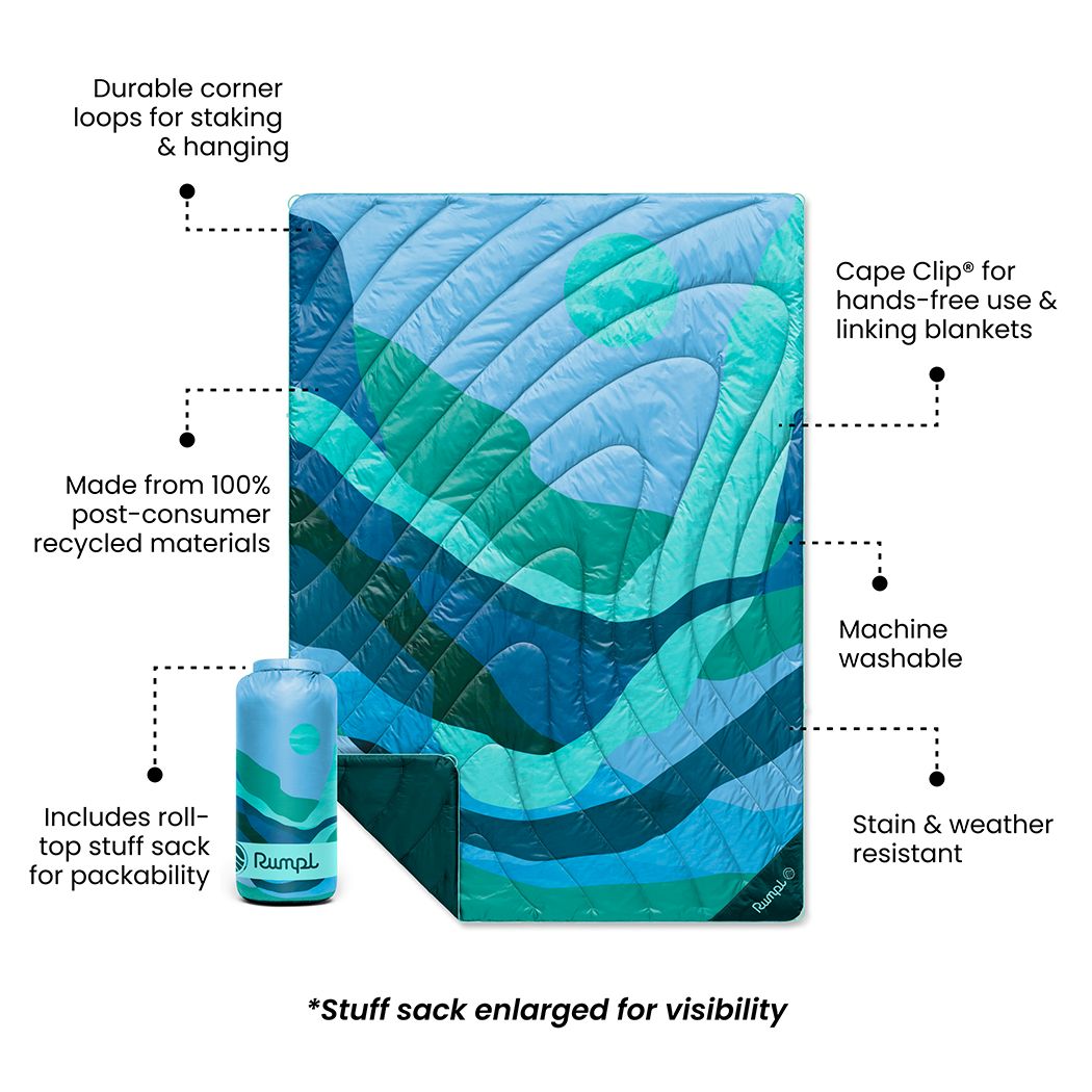 Original Puffy Blanket - Valley Seascape