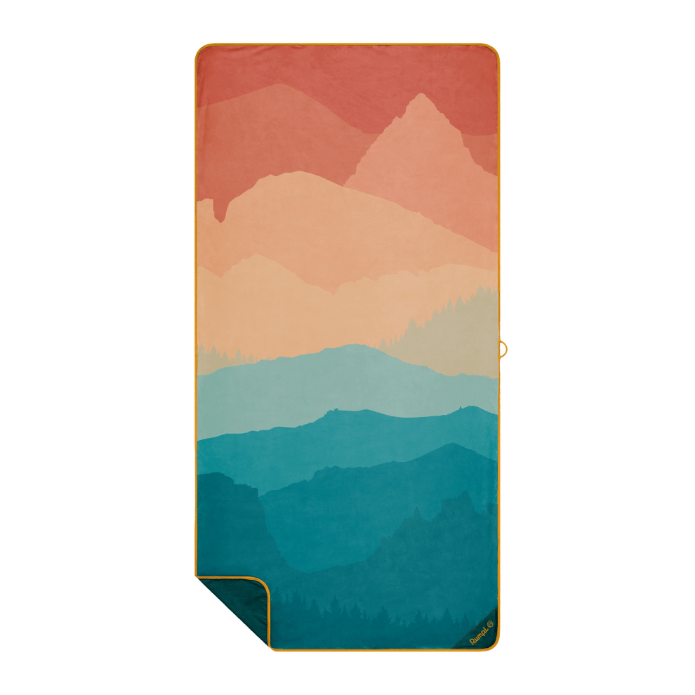 Rumpl Tech Towel - Rocky Mountain Sunset Fade Tech Towel - Rocky Mountain Sunset Fade | Rumpl Blankets for Everywhere Tech Towel