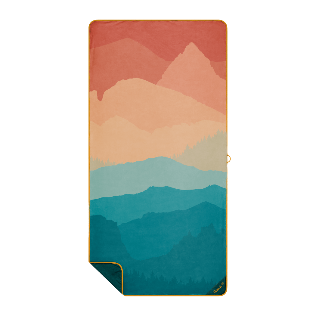 Rumpl Tech Towel - Rocky Mountain Sunset Fade Tech Towel - Rocky Mountain Sunset Fade | Rumpl Blankets for Everywhere Tech Towel